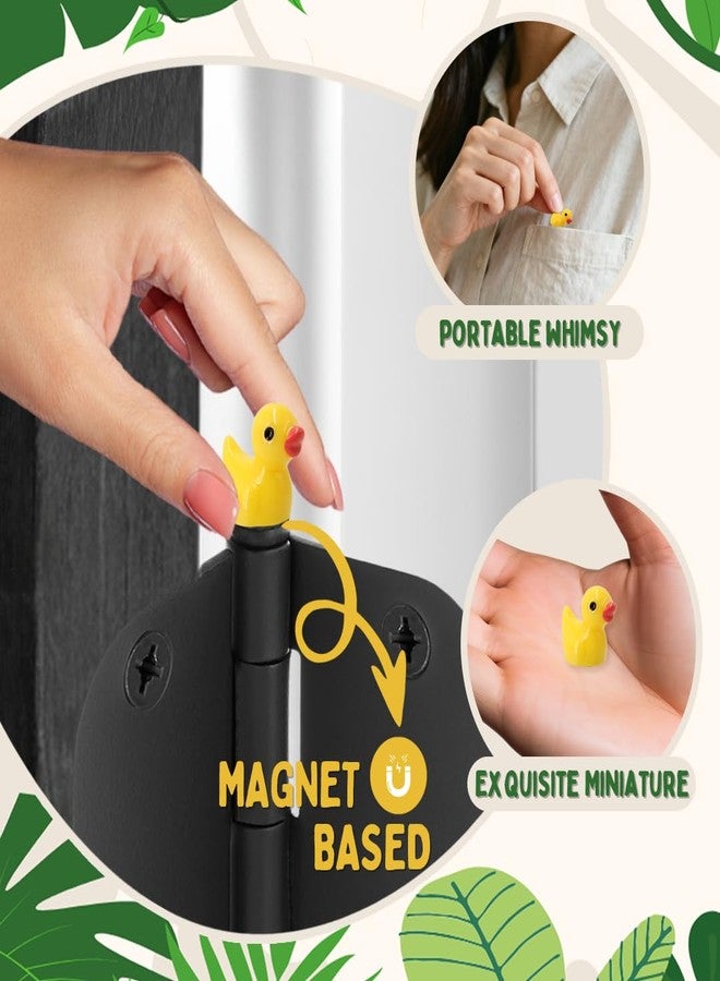 Wallertree Mini Duck Door Hinge Toppers Set of 6 - Resin Animal Hinge Heads Decorative Topper - Magnetic Decorative Charms for Home Decor - Image 2
